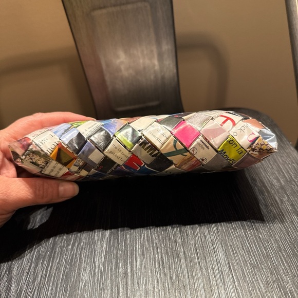 Recycled Magazine Upcycled Clutch - Picture 4 of 7